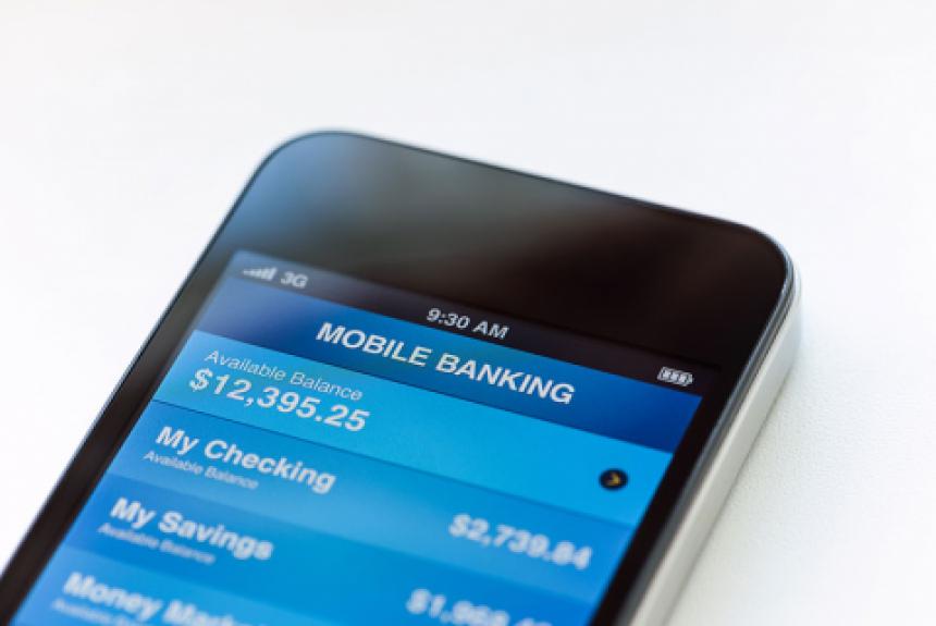 Mobile phone- online banking app