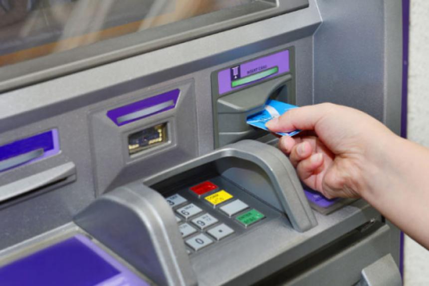card being used at atm